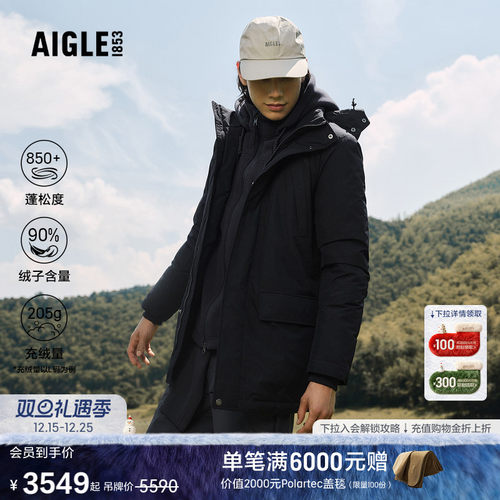 艾高男士羽绒服鹅绒防风保暖透汽