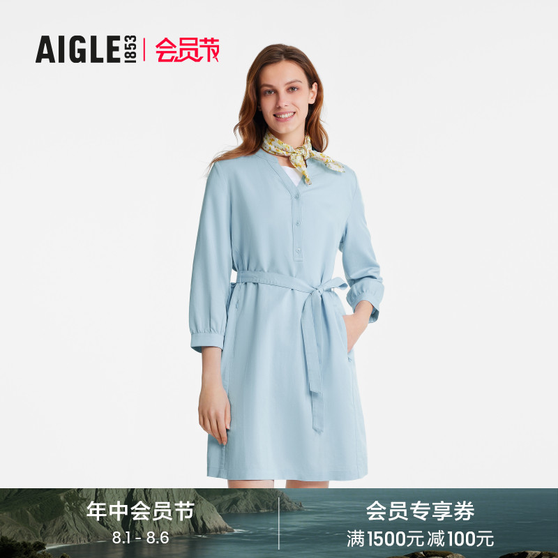 AIGLE艾高连衣裙凉爽天丝女士