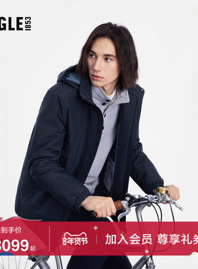 AIGLE艾高男士棉服外套pertex防风防水透汽冬季户外保暖棉衣棉袄