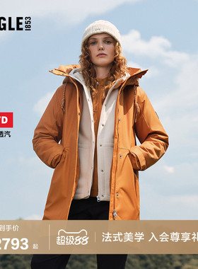 AIGLE MTD随变系列艾高女士棉服外套棉袄户外保暖中长款棉衣BT41