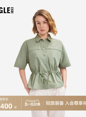 AIGLE艾高女士短袖衬衫户外防紫外线速干百搭26年春季新品BQ97