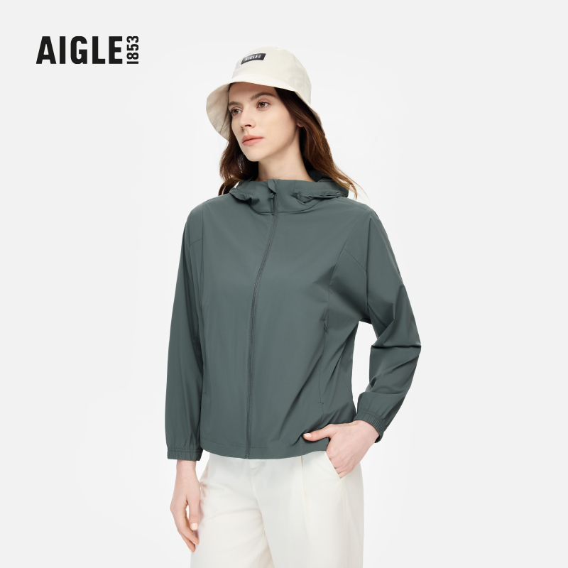【春夏季新品】AIGLE艾高防泼水凉感轻量夹克外套女装防晒衣上衣