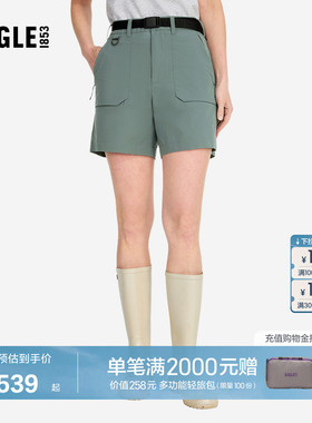AIGLE艾高DFT速干UPF40+防晒户外休闲运动短裤子女士BF63