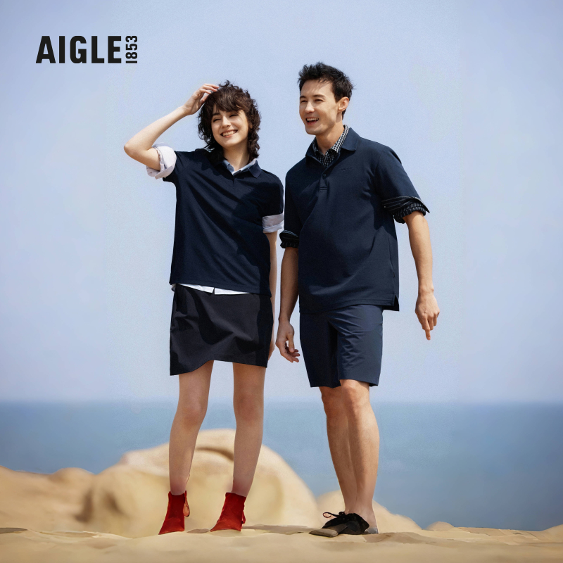 【男女同款】AIGLE艾高运动速干凉感短袖POLO衫防晒衣服T恤功能