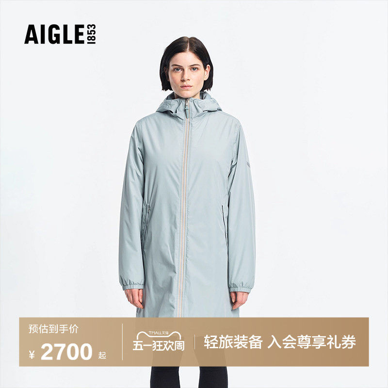 AIGLE MTD随变系列艾高女士棉服外套户外保暖棉衣长款棉袄BM50