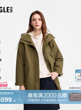AIGLE MTD随变系列艾高女士棉服外套棉袄户外保暖中长款棉衣BN92