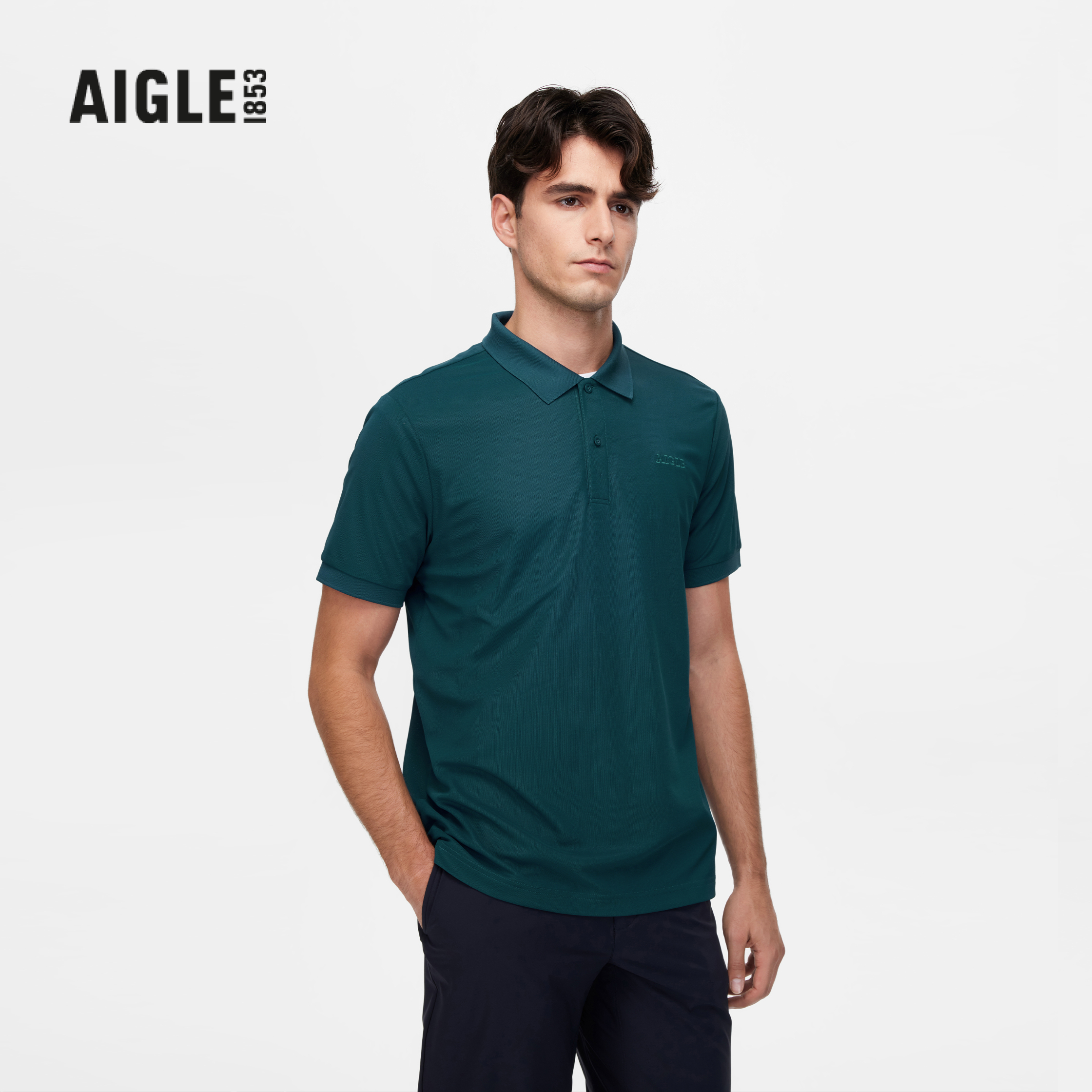 AIGLE艾高速干防晒凉感POLO衫男