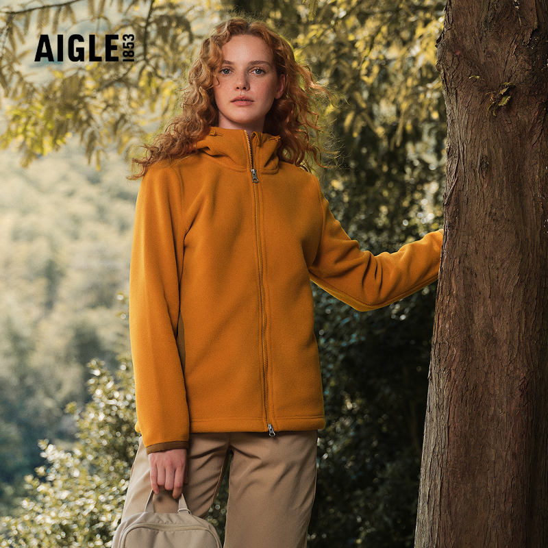 AIGLE女士秋季外套抓绒衣保暖
