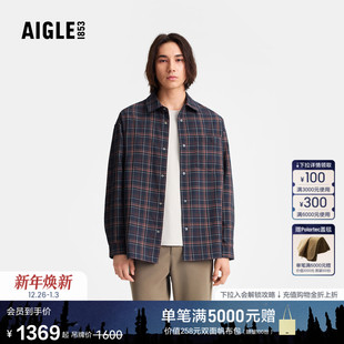 两面穿外套休闲百搭上衣衬衣25年秋冬新品 衬衫 长袖 AIGLE艾高男士