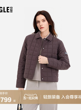 AIGLE艾高秋冬款WR防泼水上衣运动舒适短款保暖棉服女士外套AO43