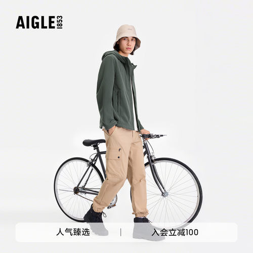 艾高男士外套全拉链抓绒衣保暖