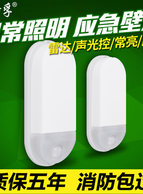 温特孚led消防应急壁灯楼道井道电梯声控感应酒店厂房停电照明灯