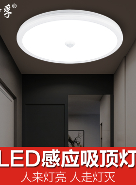 温特孚led吸顶灯楼道走廊人体红外感应灯超薄简约入户玄关照明灯