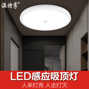 温特孚led吸顶灯楼道走廊人体红外感应灯超薄简约入户玄关照明灯