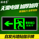 消防应急自发光贴安全出口指示灯墙贴地贴标识牌夜光楼梯通道疏散