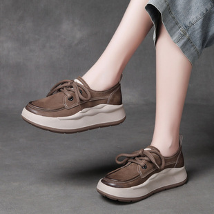2025新款爆款时尚气质女鞋通勤百搭休闲真皮单鞋女软底软面舒适