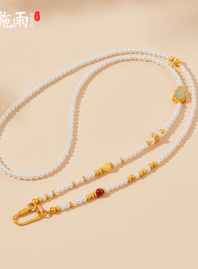 西施雨施家珍珠项链国潮毛衣链女