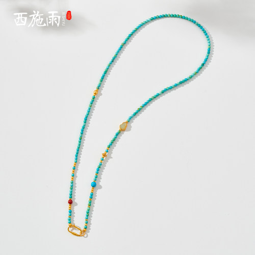 西施雨新中式绿松石项链女礼物