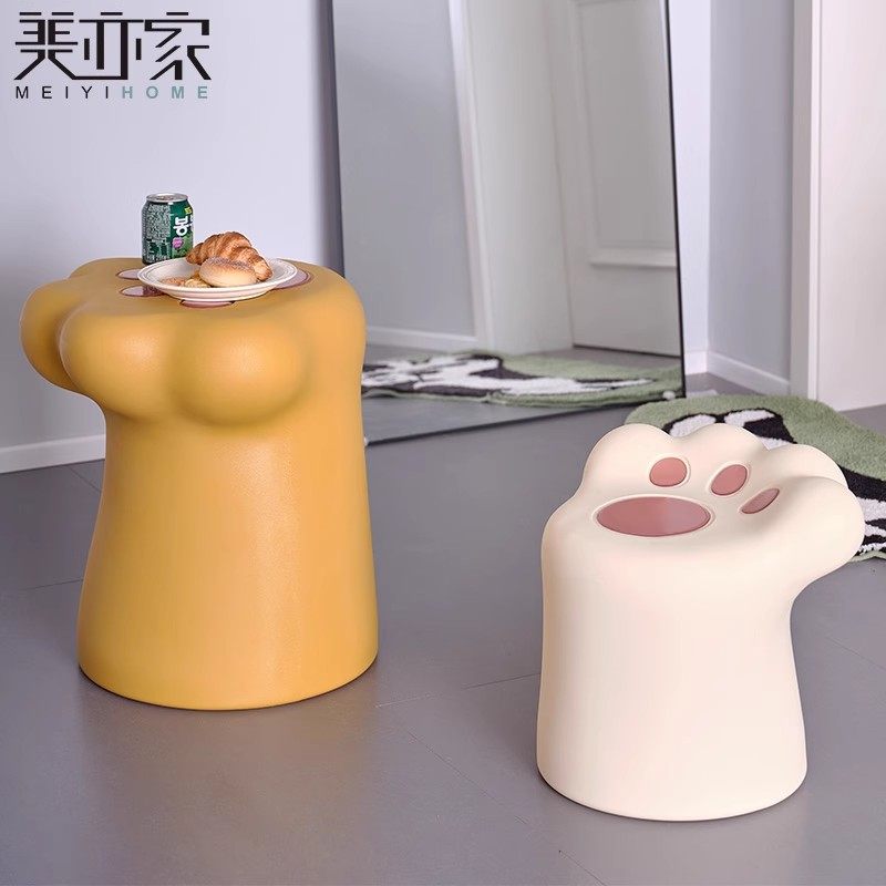 奶油风创意茶几猫爪沙发边几小户型家用凳子卧室床头可移动小矮凳,住宅家具,矮凳,淘宝优惠券,粉丝福利购,淘宝优惠卷