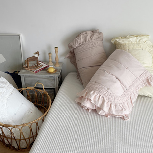 春天盖 通用5斤2米x2米3 被子纯棉春季 适合春秋花边粉色 被子四季