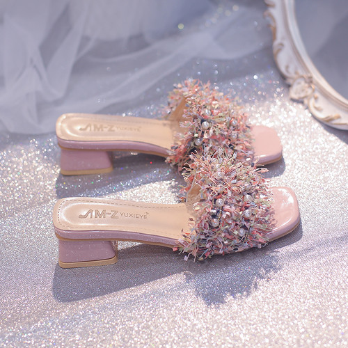 百搭外穿夏天网红高跟凉拖鞋时尚