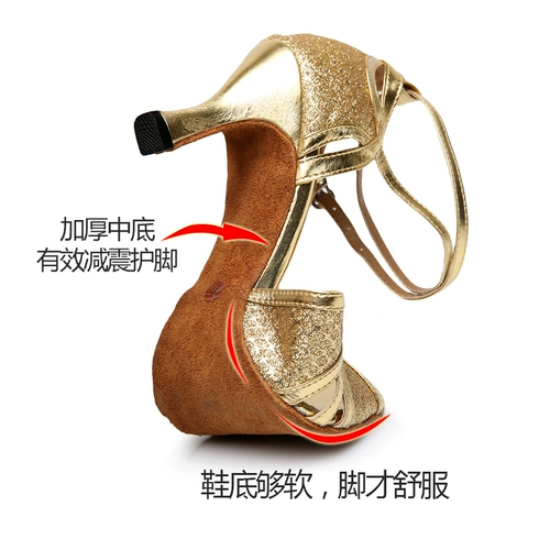 Летняя высокая обувь, золотые туфли, коллекция 2023, мягкая подошва