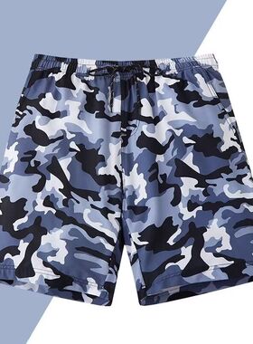 沙滩裤印花五分裤休闲沙滩裤速干透气裤宽松花短裤DK009P25