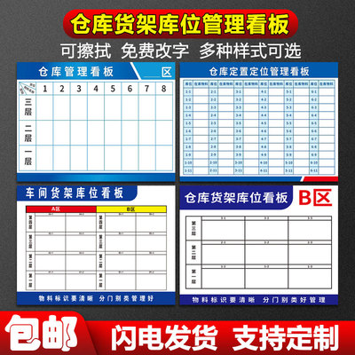 仓库货架位管理看板存储导