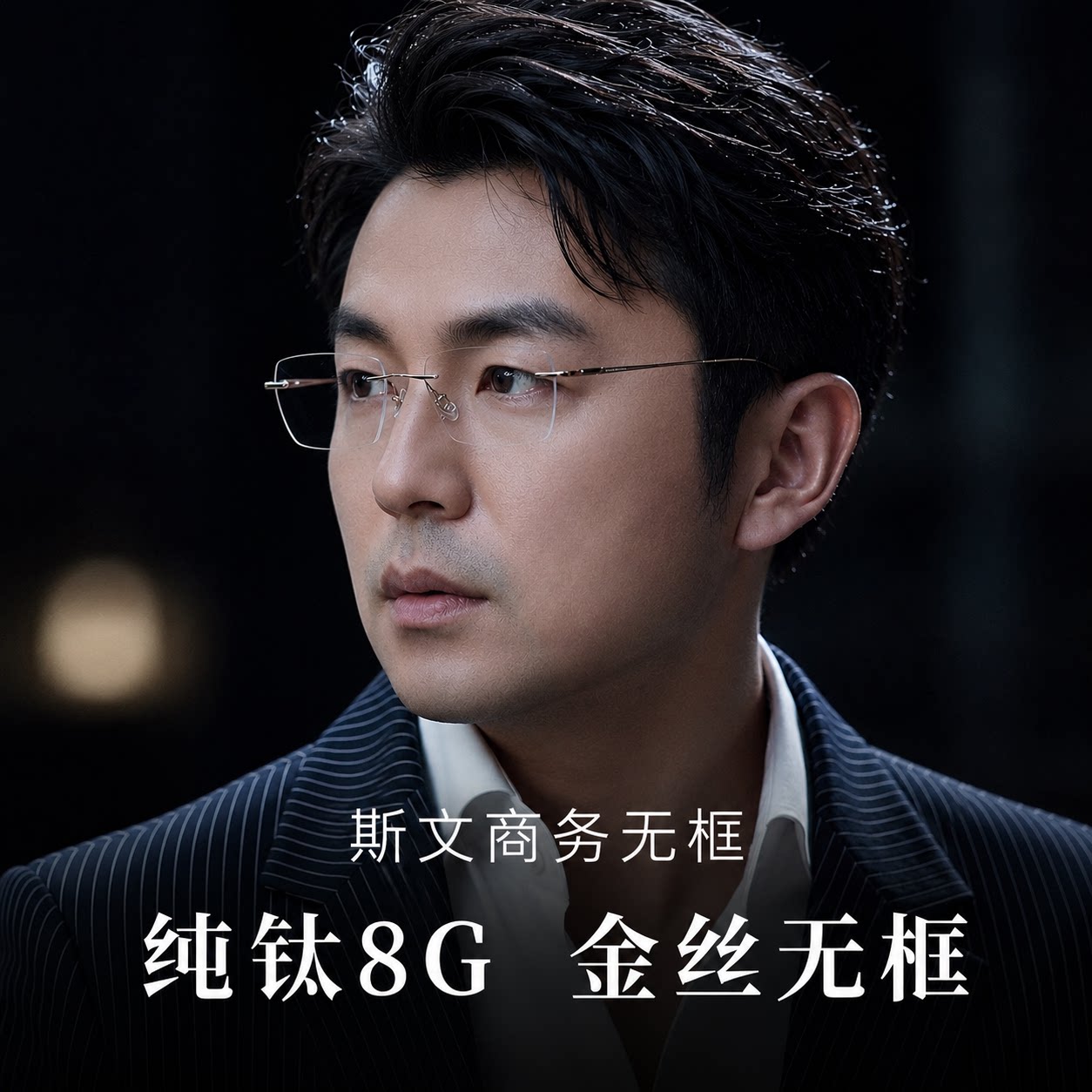 无框眼镜男近视可配有度数变色大脸超轻纯钛防蓝光金丝无边框眼睛