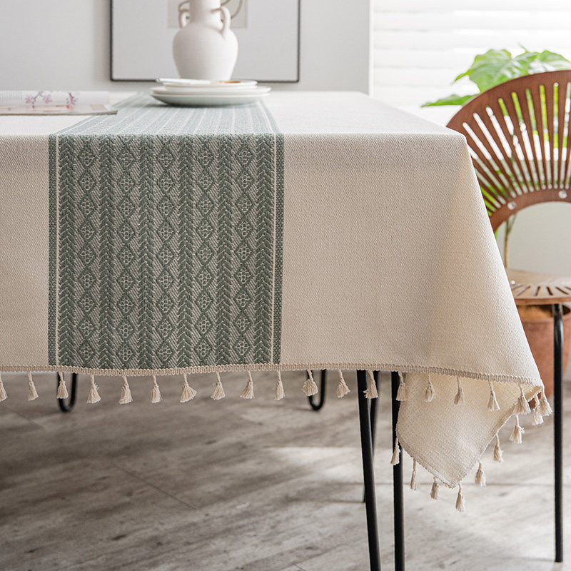 高级感北欧ins简约现代网红长方形餐桌布高档餐厅客厅防尘隔热布
