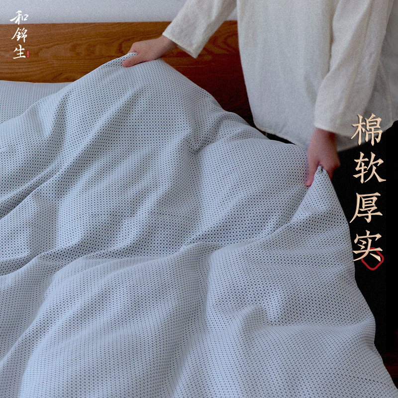 和锦生织锦工艺全棉加厚被套被罩