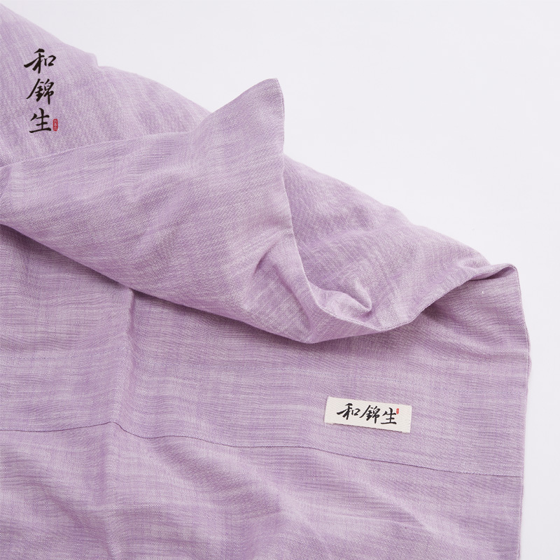 非遗鲁锦「安心」被套单件 纯棉全棉纯色被罩 老粗布 老工艺棉布