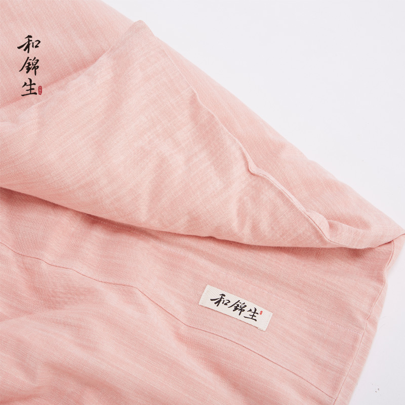 非遗鲁锦「安心」被套单件 纯棉全棉纯色被罩 老粗布 老工艺棉布