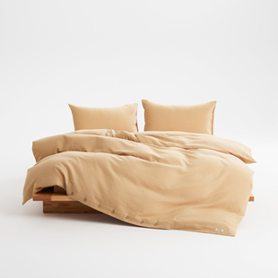 和锦生纯棉老粗布四件套全棉床上用品套件棉布加厚厚实「风车」