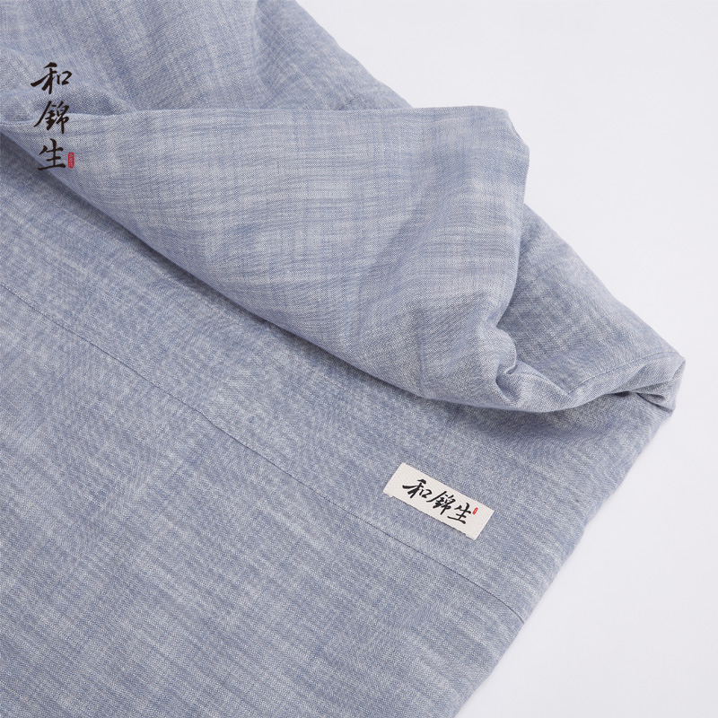 非遗鲁锦「安心」被套单件 纯棉全棉纯色被罩 老粗布 老工艺棉布