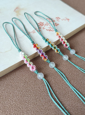 桃花结钥匙绳半成品diy