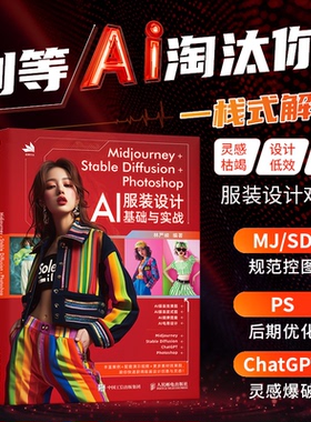 【官方正版】 Midjourney+Stable Diffusion+Photoshop 林严峻编著 人民邮电出版社 9787115676382