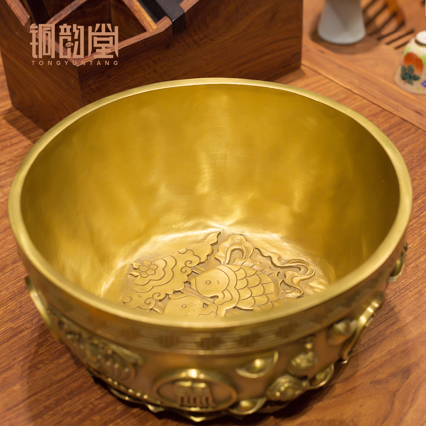 黄铜聚宝盆摆件招财乔迁开业礼品