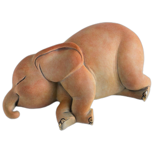 铜象摆件一套五福临门吸水象客厅办公室桌面装饰吉象如意创意礼品