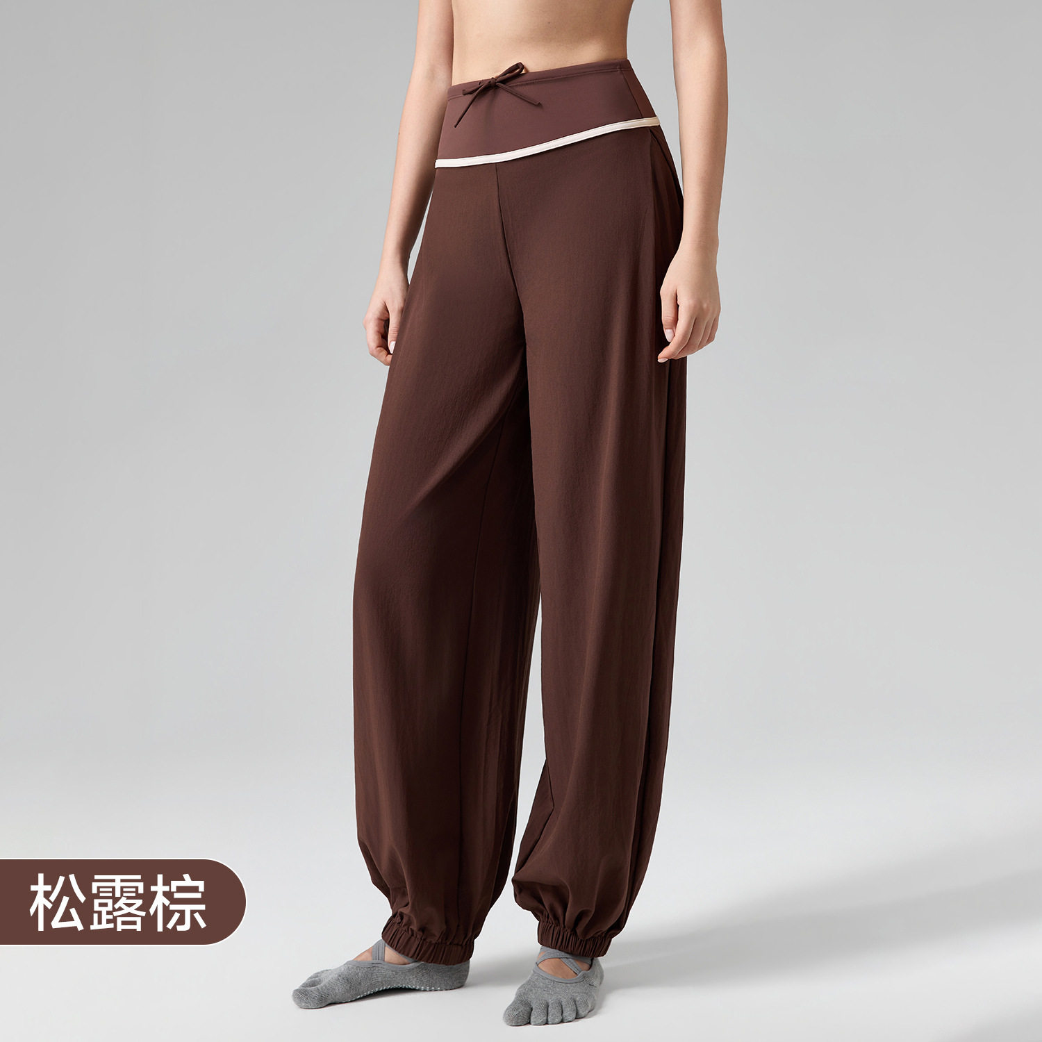 2026秋季新品撞色运动裤女宽松休闲户外跑步健身瑜伽灯笼裤