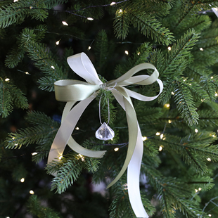 圣诞装饰品圣诞树挂饰丝带材料包蝴蝶结材料布置挂件饰品装扮配件