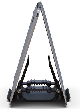 CROSSLINE笔记本电脑立式支架手提桌面收纳支架重力夹紧竖放置物架macbook手机iPad平板三合一直立外接显示器