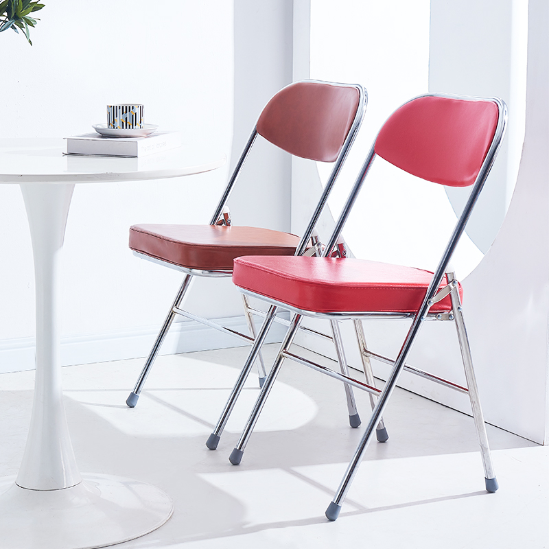 加厚折叠椅子办公椅办公会议红色