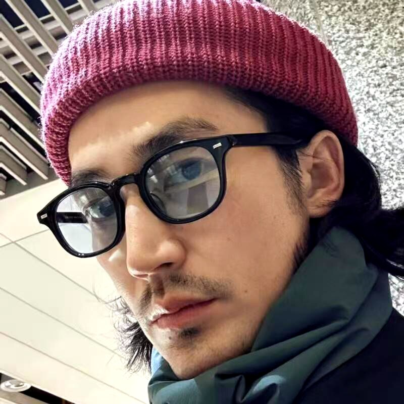 美式复古超轻浅色偏光墨镜可配近视太阳镜变色开车防紫外线眼镜