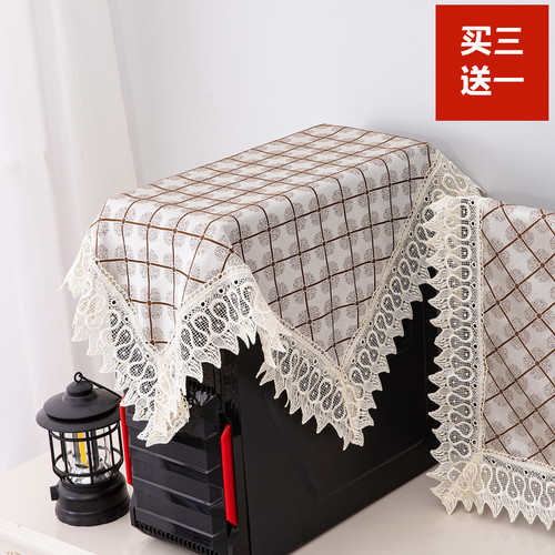 音响防尘罩简约风CD功放机防灰尘盖布电脑盖巾小家电防灰罩蕾丝布