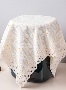 空气炸锅破壁机烤箱床头柜盖布方巾电饭煲防尘罩套高级感纯棉盖巾