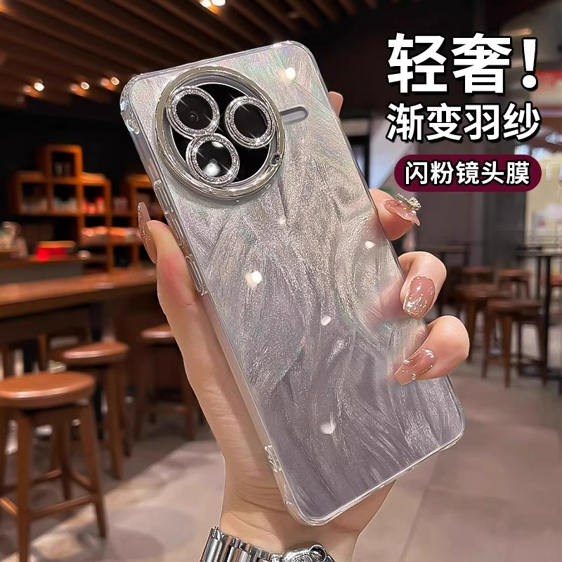 适用红米k80至尊版手机壳红米k80pro冠军版带镜头膜redmik60高端羽纱k80闪粉镜头全包防摔k70系列高级感k60女