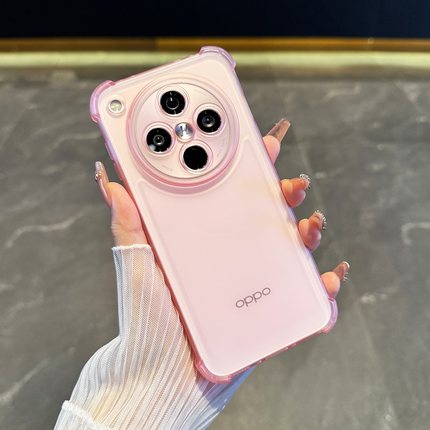 【四角大气囊】适用于oppofindx8s+手机壳新款磨砂气囊x8ultra透明x7ultra防摔reno14pro柔软硅胶情侣款软套