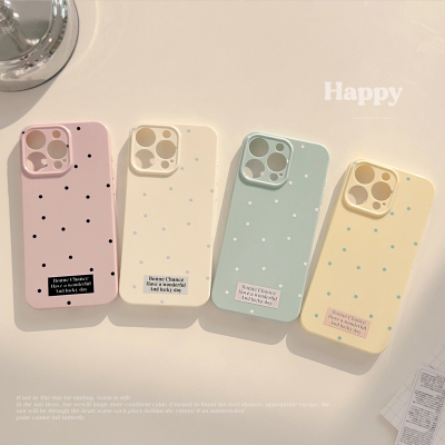 小众ins风简约波点适用苹果17promax手机壳iphone16新款15pro女款14日韩风小清新12男女11全包13软壳16保护套