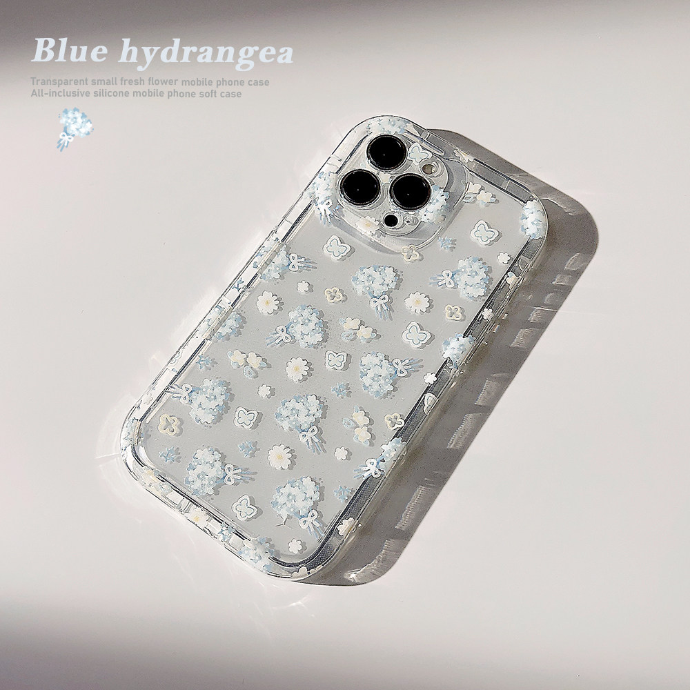 适用iphone16pro手机壳气质15清新蓝色绣球花朵苹果13新款14promax女12早春季氛围感11全包14plus软壳保护套,3C数码配件,手机保护套/壳,淘宝优惠券,粉丝福利购,淘宝优惠卷